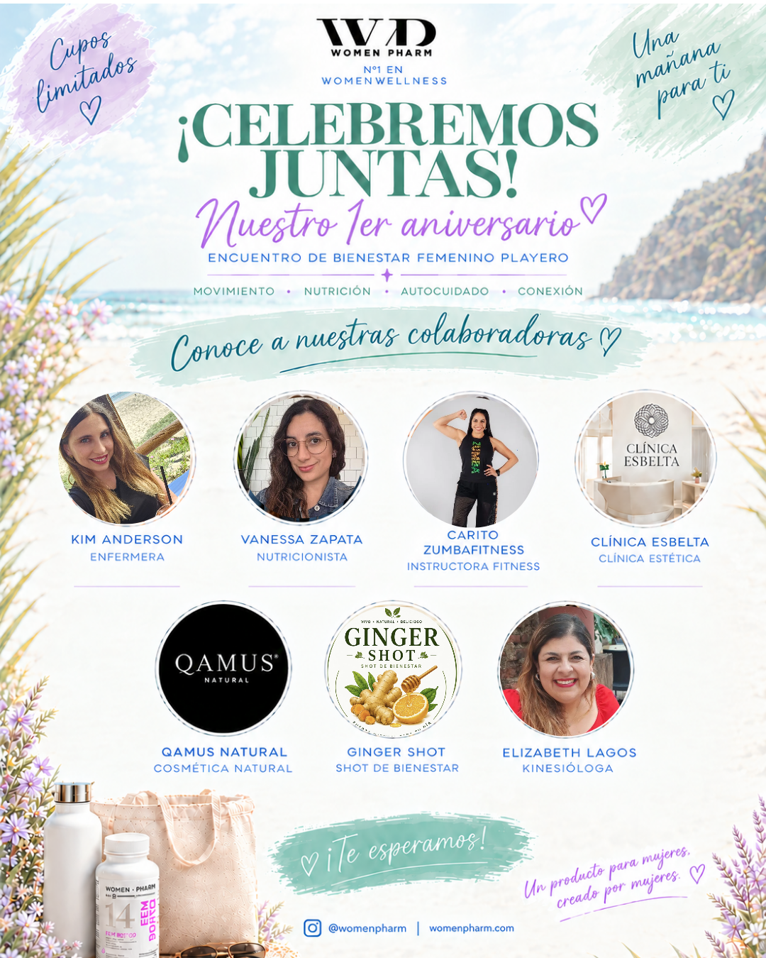 Colaboradoras del primer aniversario de WomenPharm